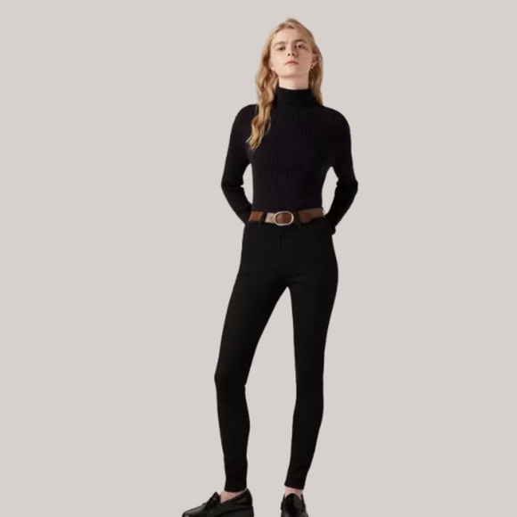 LEVI'S 720 Black high-rise super skinny jeans - Picture 2 of 12